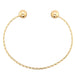 9ct Yellow Gold 7"/17.50cm Plaited Solid Torque Bangle - 7.20g