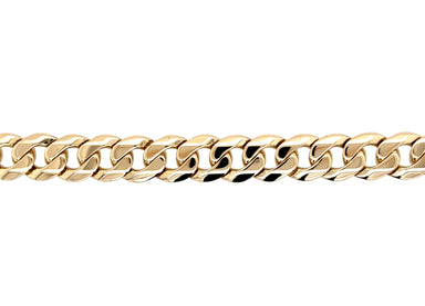 9ct Yellow Gold 9"/22.50cm Curb Link Bracelet - 27.42g