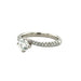 Platinum 0.52ct Round Brilliant Cut Diamond Single Stone Twist Ring GIA Certified