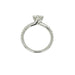 Platinum 0.52ct Round Brilliant Cut Diamond Single Stone Twist Ring GIA Certified