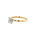1.33ct Old Cushion Cut Diamond Single Stone Ring 18ct Yellow Gold Certified K SI2