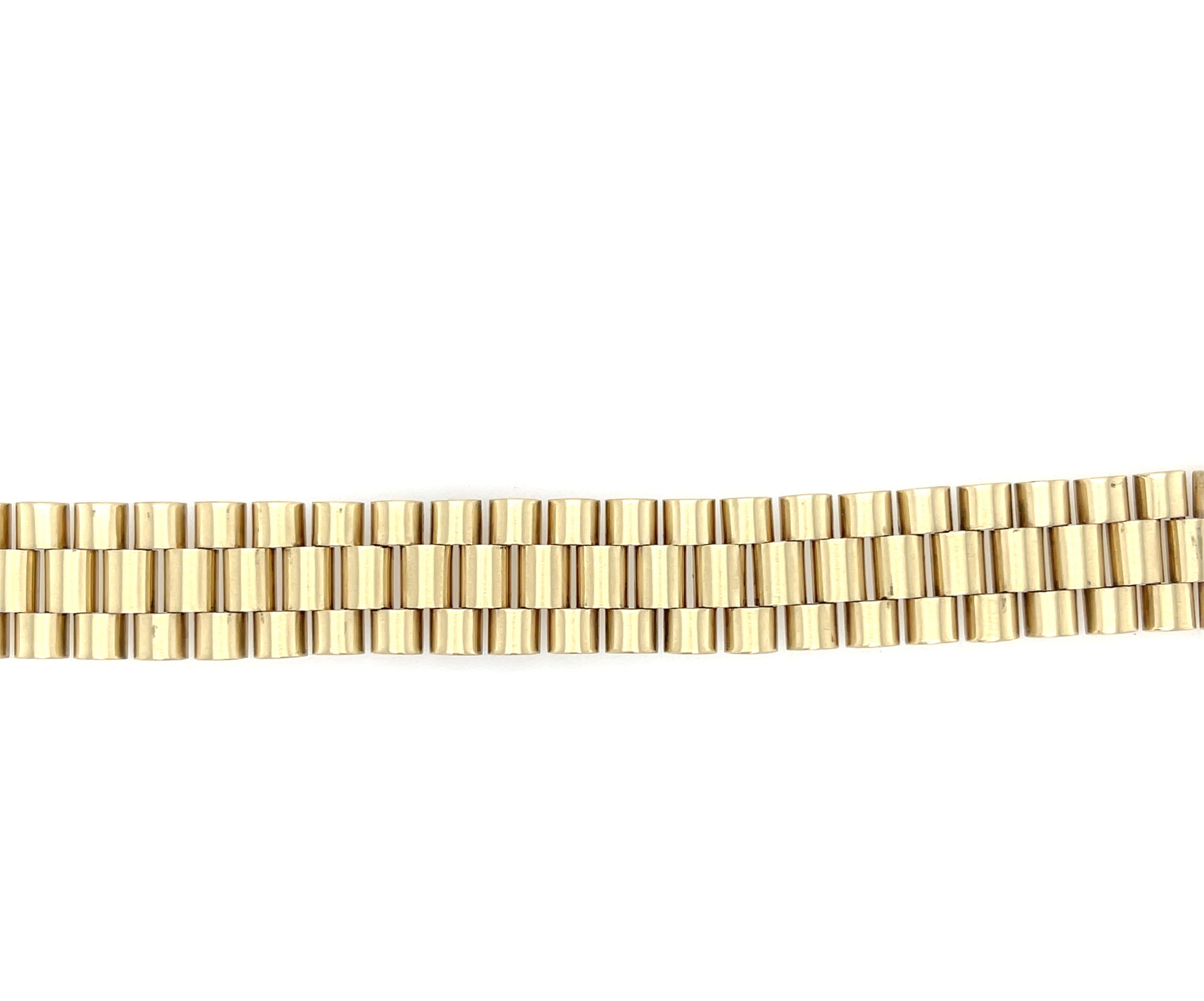 9ct Yellow Gold 8.5"/21.25cm Presidential Style Bracelet - 47.00g