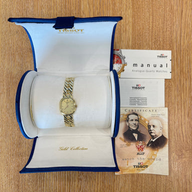 TISSOT 18ct Yellow Gold Ladies Bracelet Watch T34.3.124.21