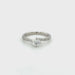 Platinum 0.52ct Round Brilliant Cut Diamond Single Stone Twist Ring GIA Certified