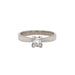 18ct White Gold 0.44ct Princess Cut Diamond Solitaire Engagement Ring Certified F VS