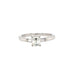18ct White Gold 0.51ct Emerald Cut Diamond Solitaire Engagement Ring Certified K VVS