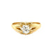 18ct Yellow Gold 0.91ct Old European Cut Diamond Solitaire Gypsy Ring Certified M VS