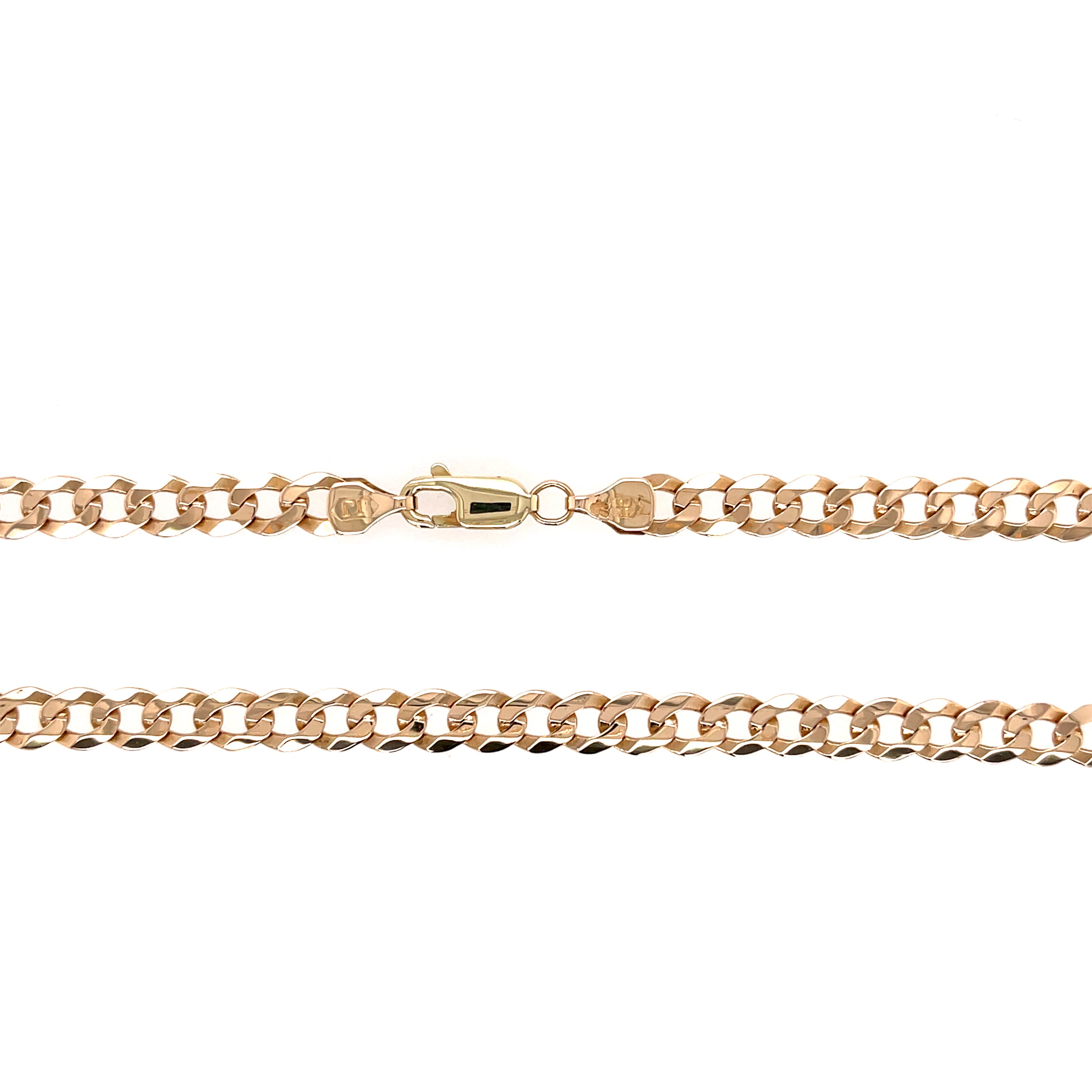 9ct Yellow Gold 18 Inch Curb Link Chain - 10.80g