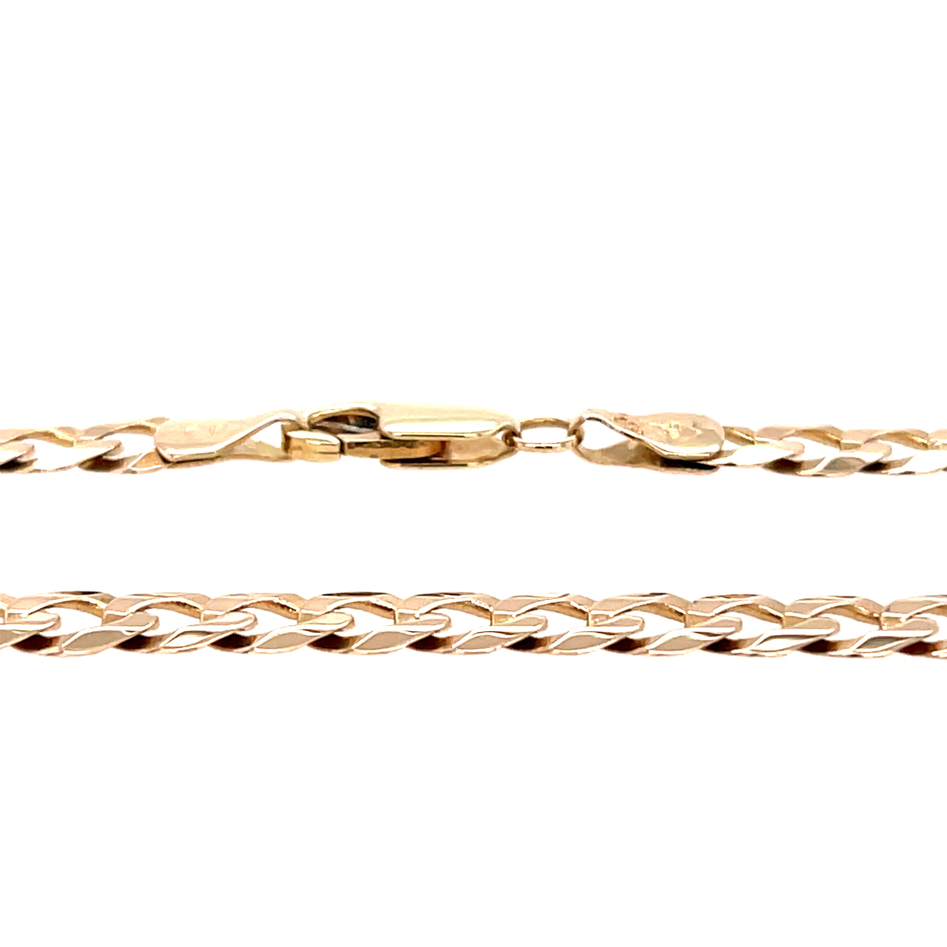 9ct Yellow Gold 18 Inch Curb Link Chain - 10.80g