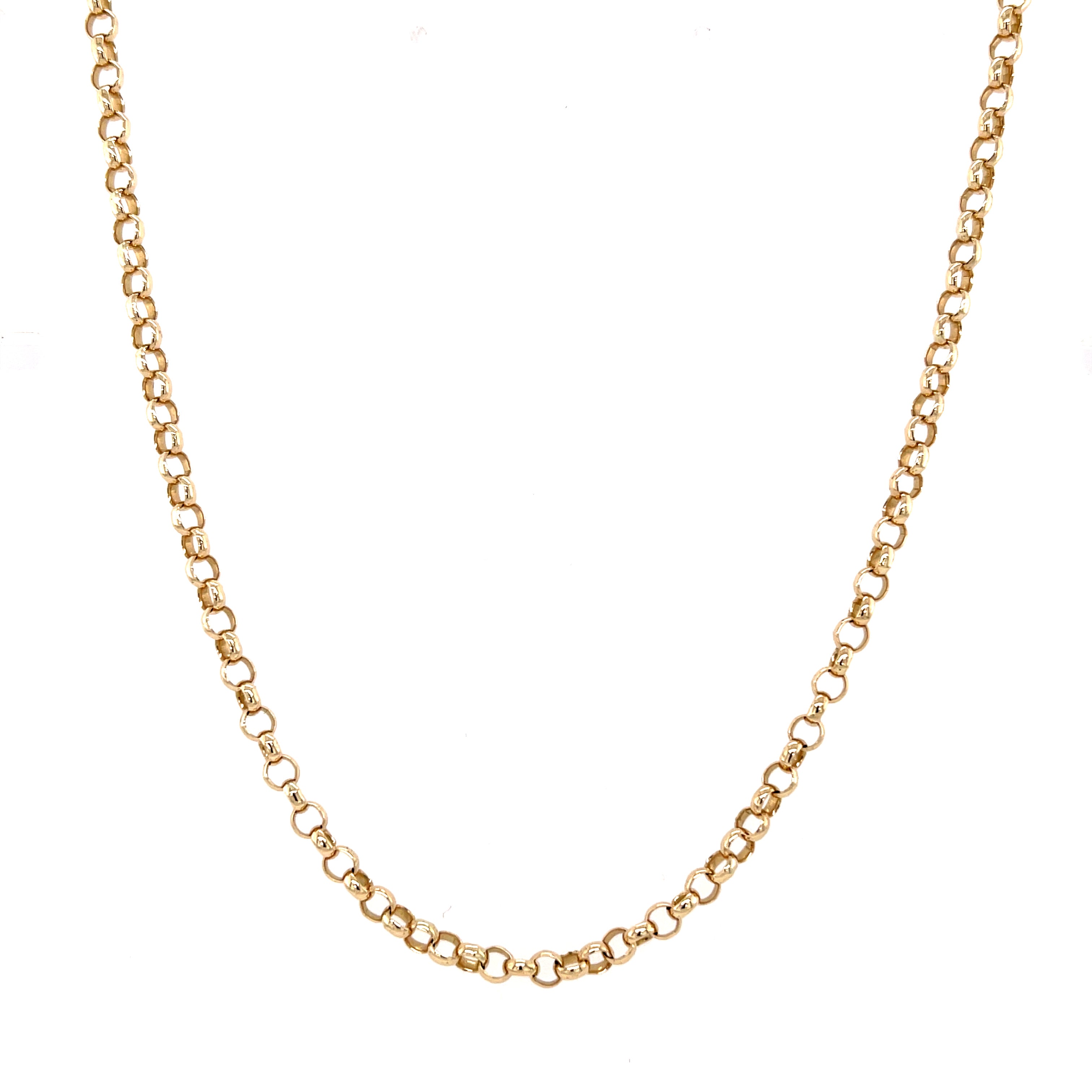 9ct Yellow Gold 18 Inch Round Link Belcher Chain - 9.65g SOLD