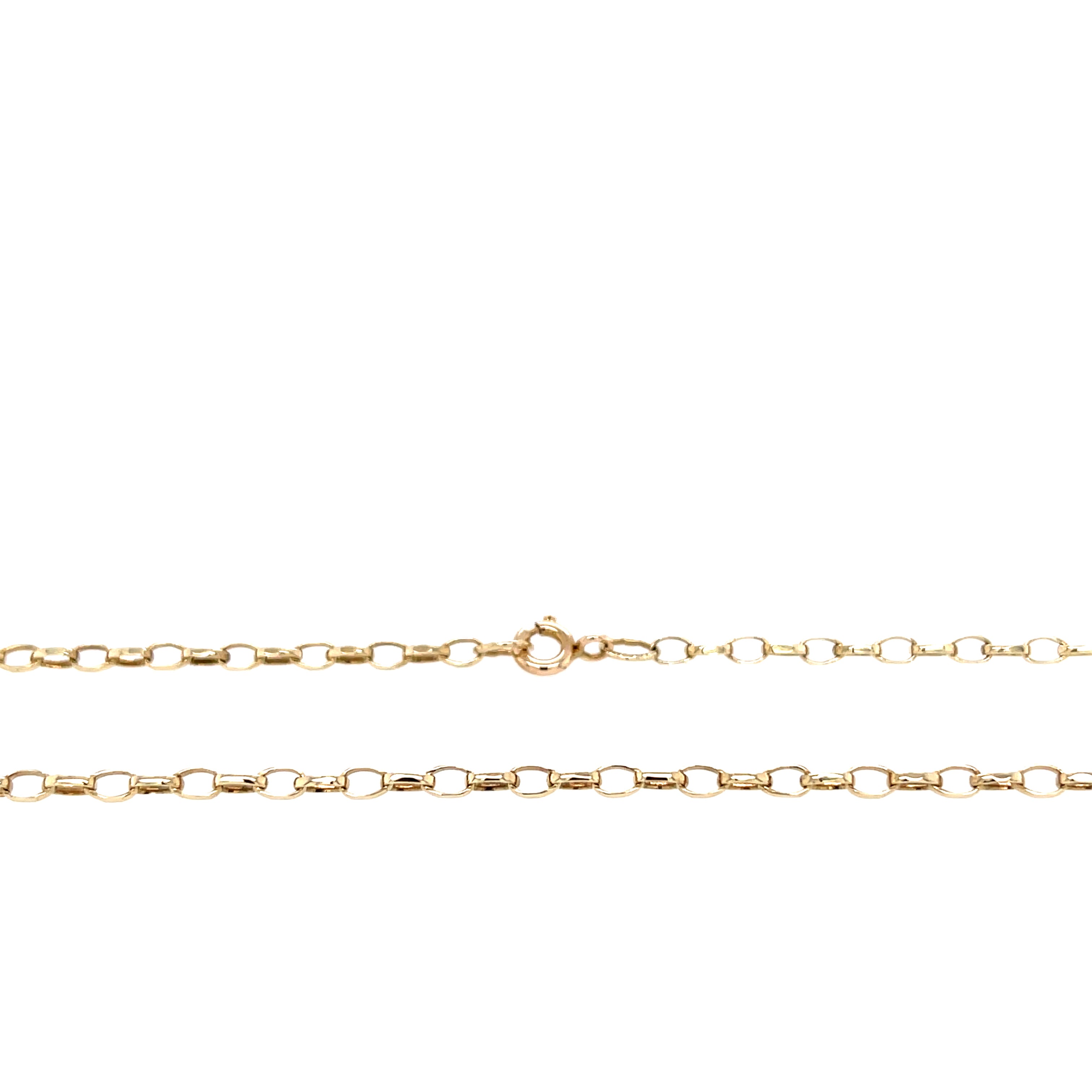 9ct Yellow Gold 18" Oval Belcher Link Chain - 3.82g SOLD