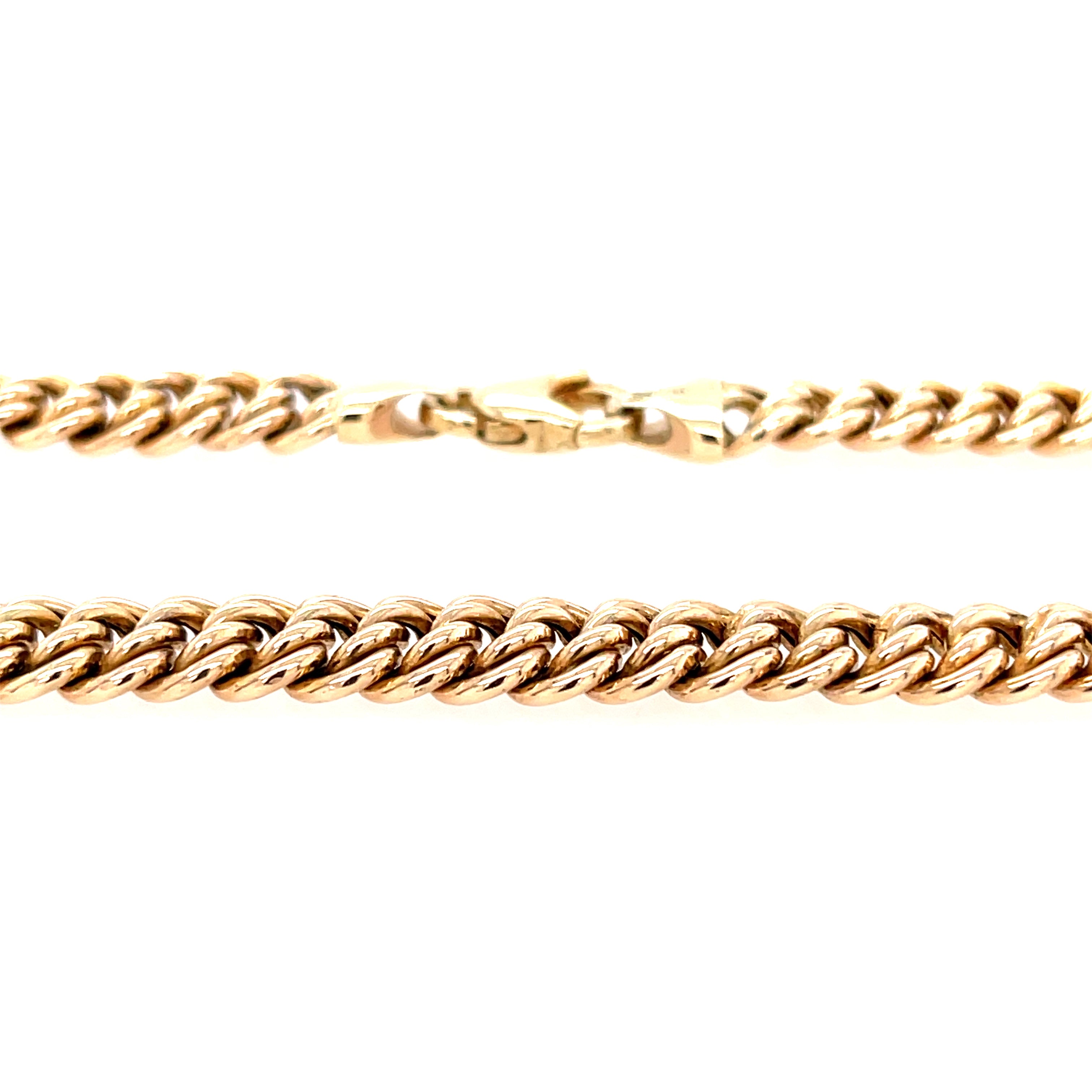 9ct Yellow Gold 18" Fancy Woven Link Necklace - 27.30g SOLD
