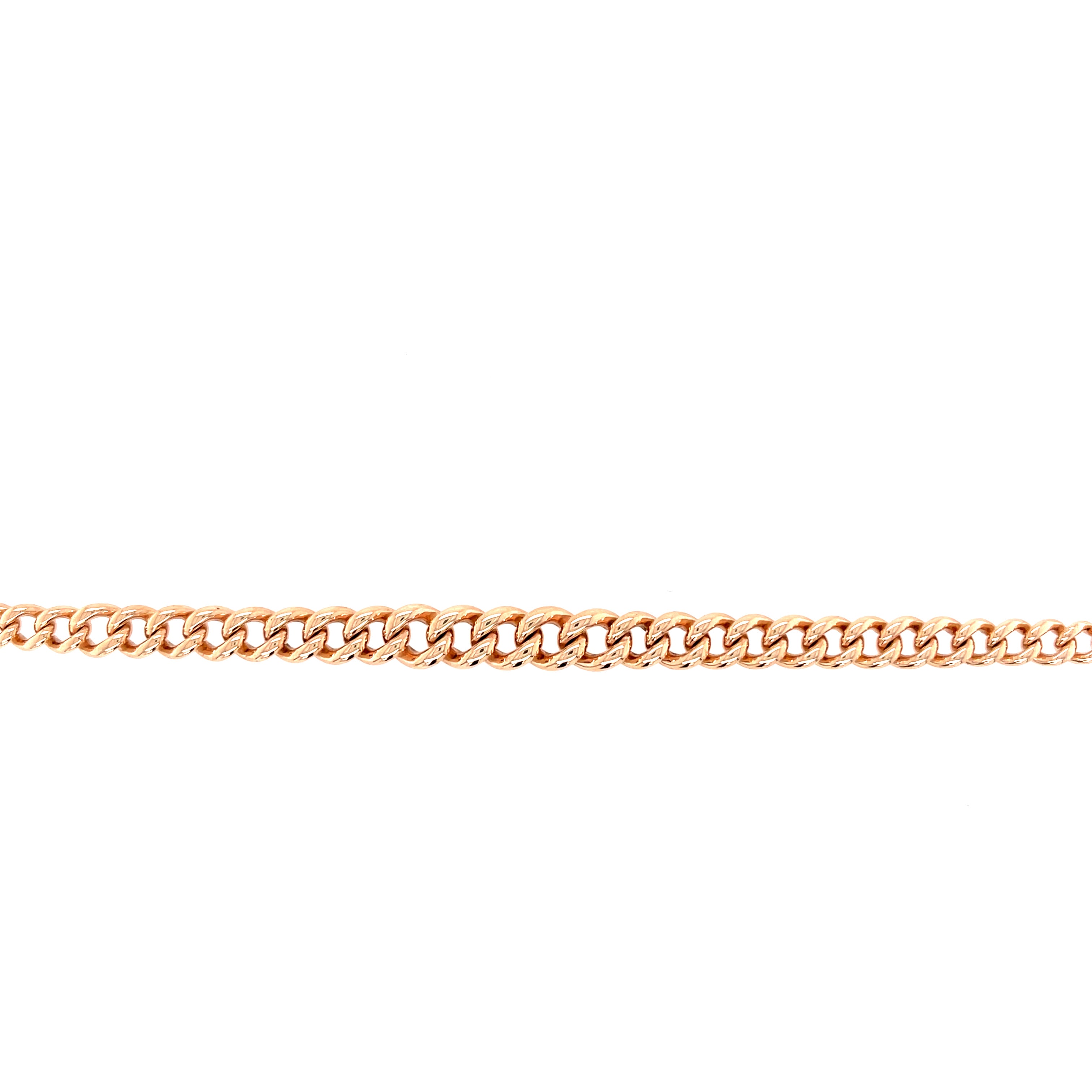 9ct Rose Gold 8.5" Graduated Vintage Albert Bracelet - 15.40g SOLD