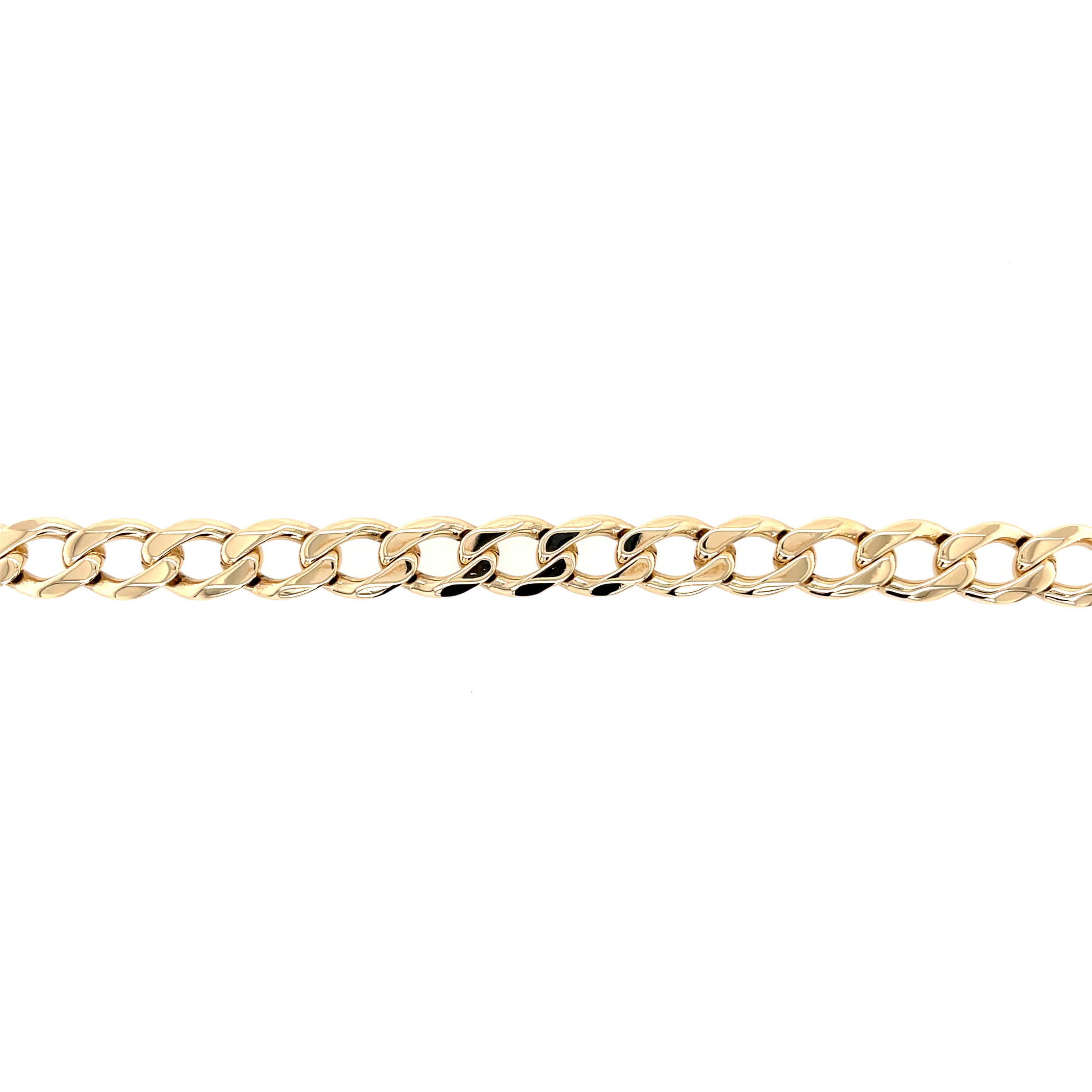 9ct Yellow Gold 9" Curb Link Bracelet - 25.05g SOLD