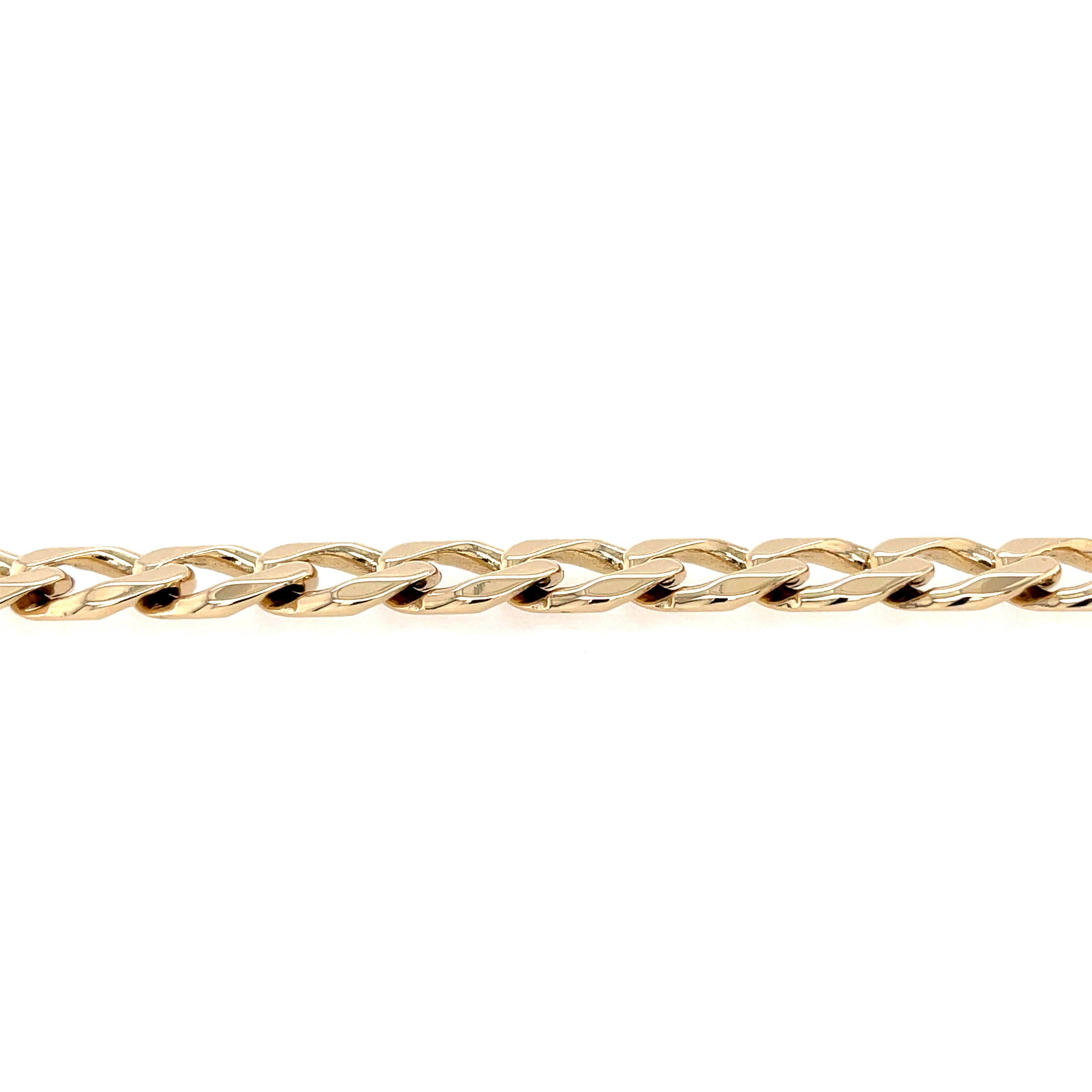 9ct Yellow Gold 9" Curb Link Bracelet - 25.05g SOLD