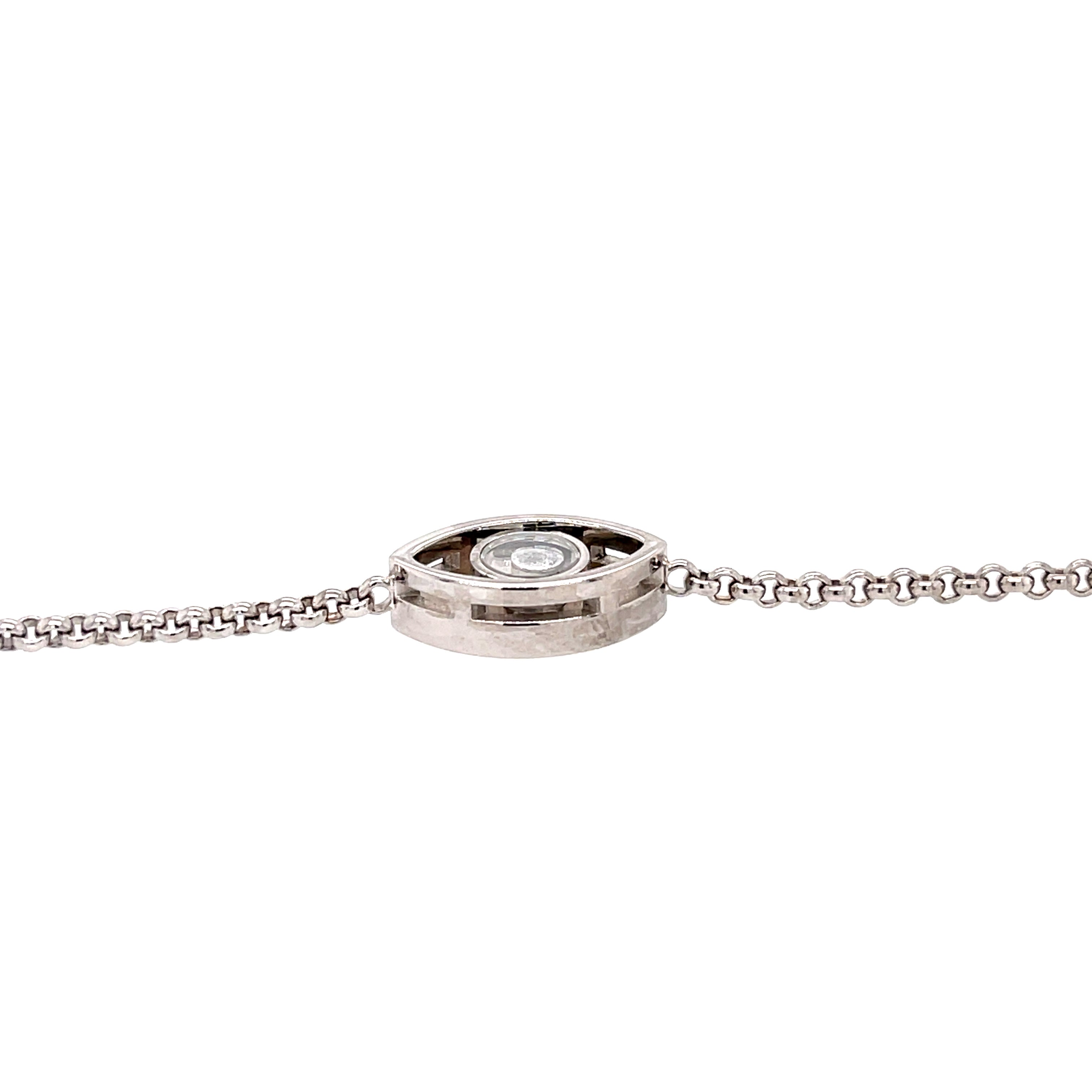 CHOPARD 'Evil Eye' Lucky Charm Diamond Bracelet 18ct White Gold
