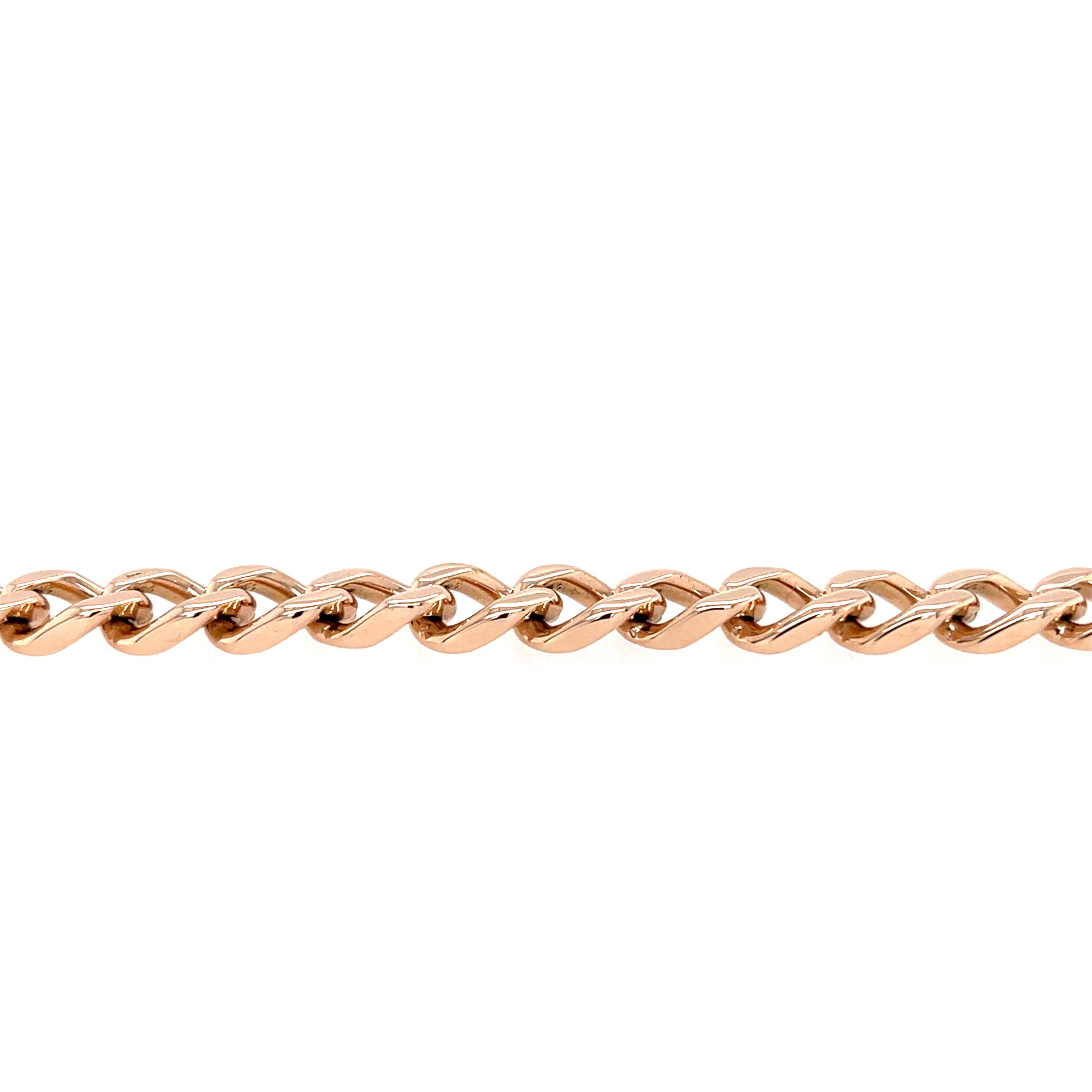 9ct Yellow Gold 8.5" Flat Edge Curb Link Bracelet  20.15g