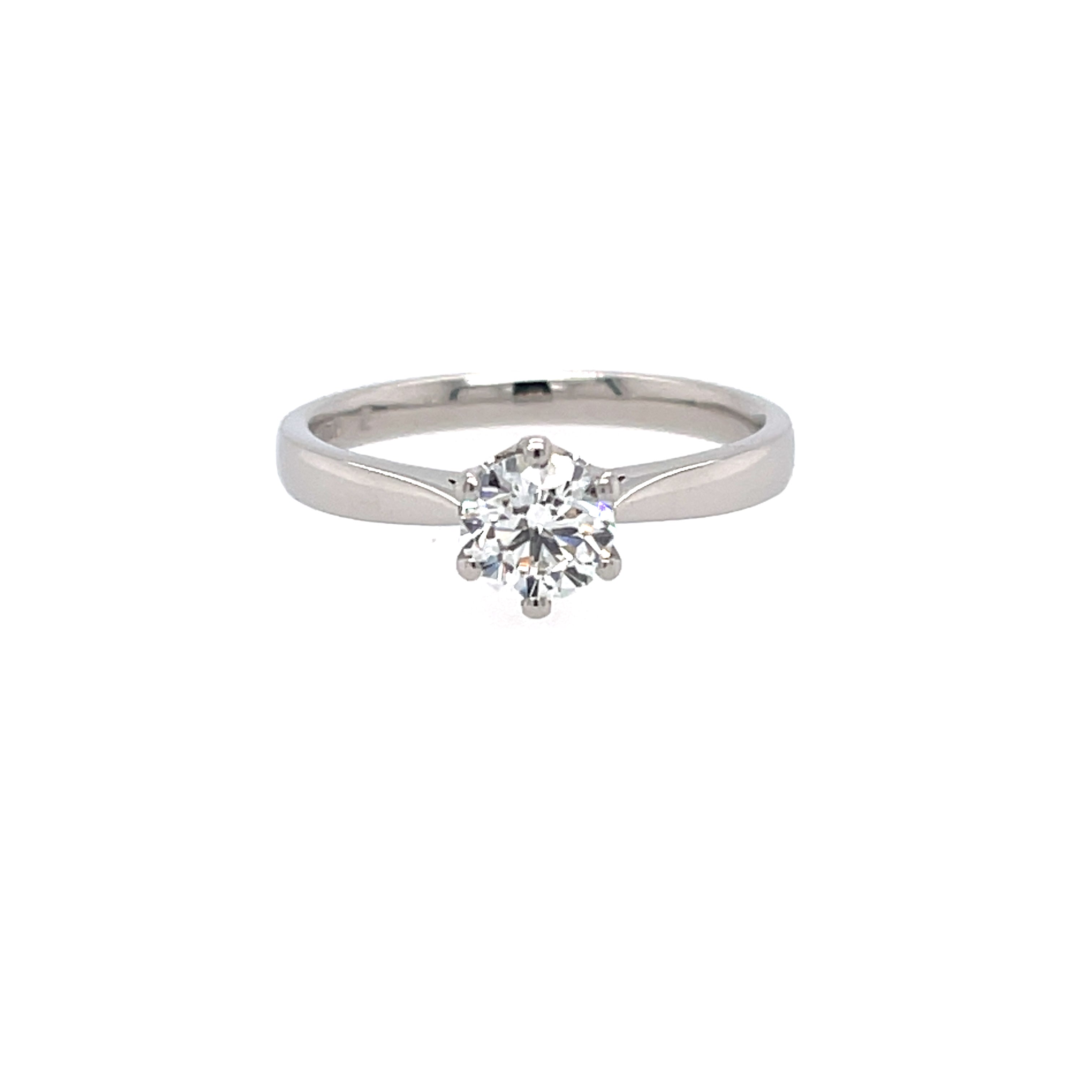 Platinum 0.50ct Round Brilliant Cut Diamond Solitaire Engagement Ring GIA Certified H VS2 SOLD