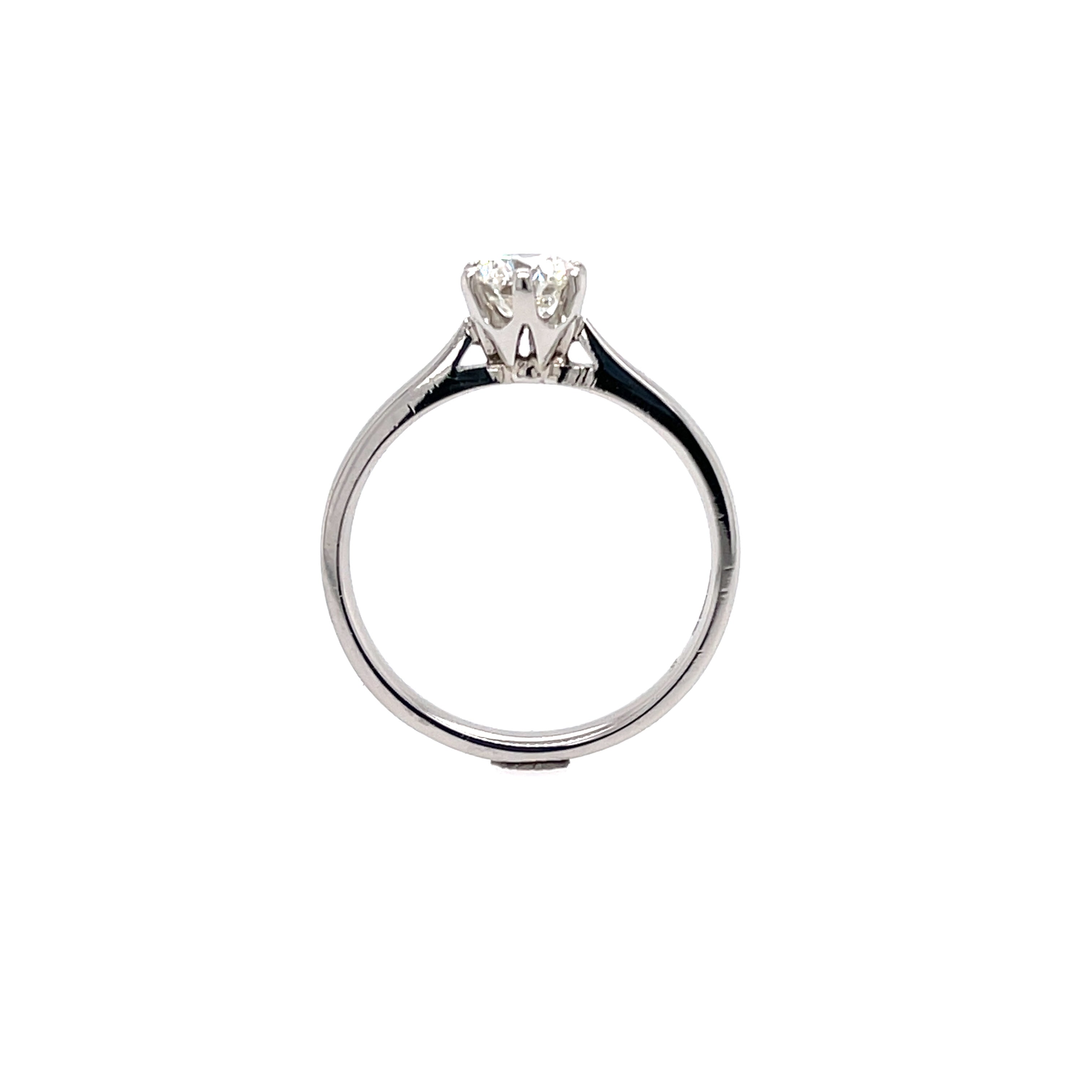Platinum 0.50ct Round Brilliant Cut Diamond Solitaire Engagement Ring GIA Certified H VS2 SOLD