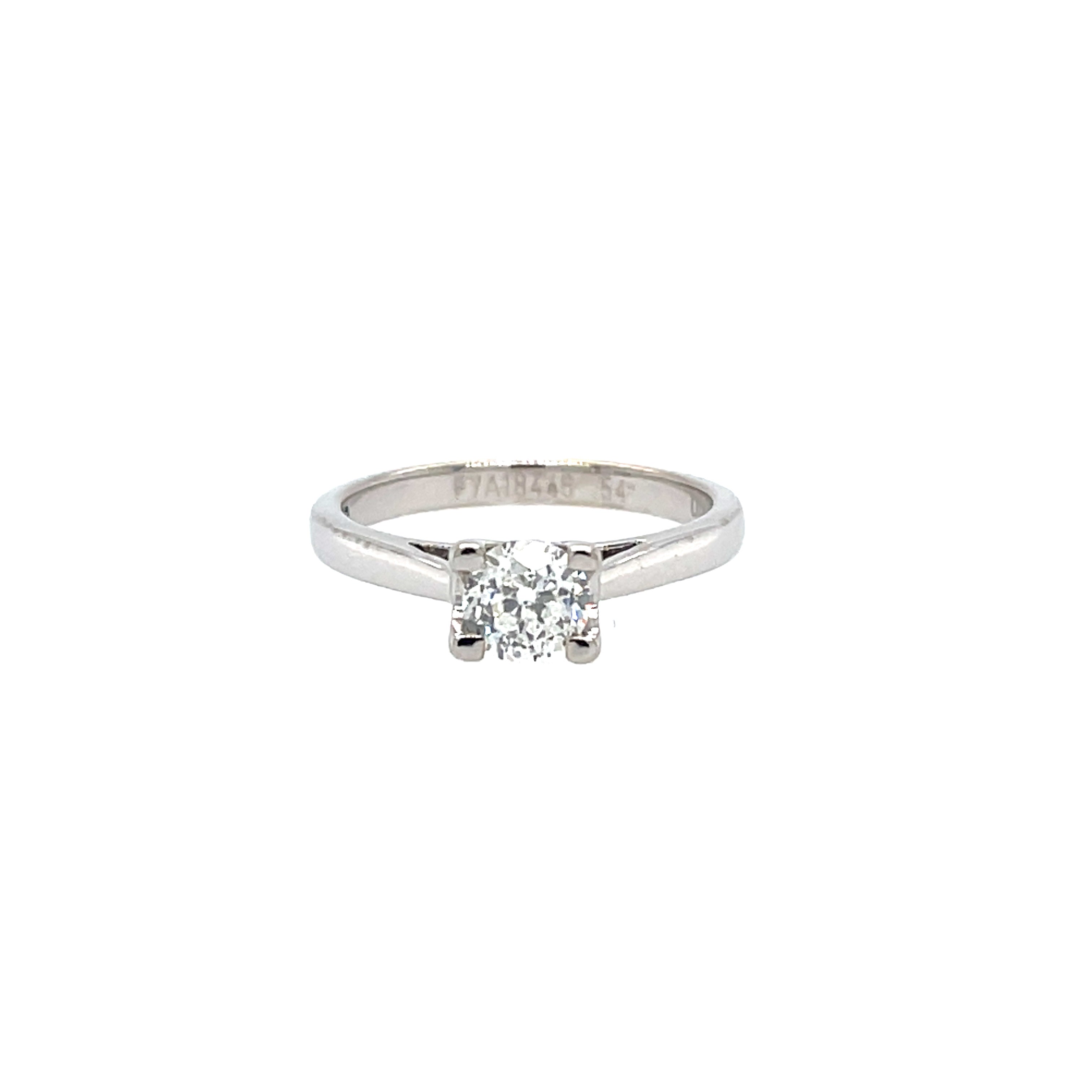 18ct White Gold 0.54ct Round Brilliant Cut Diamond Solitaire Engagement Ring Certified G I1 SOLD
