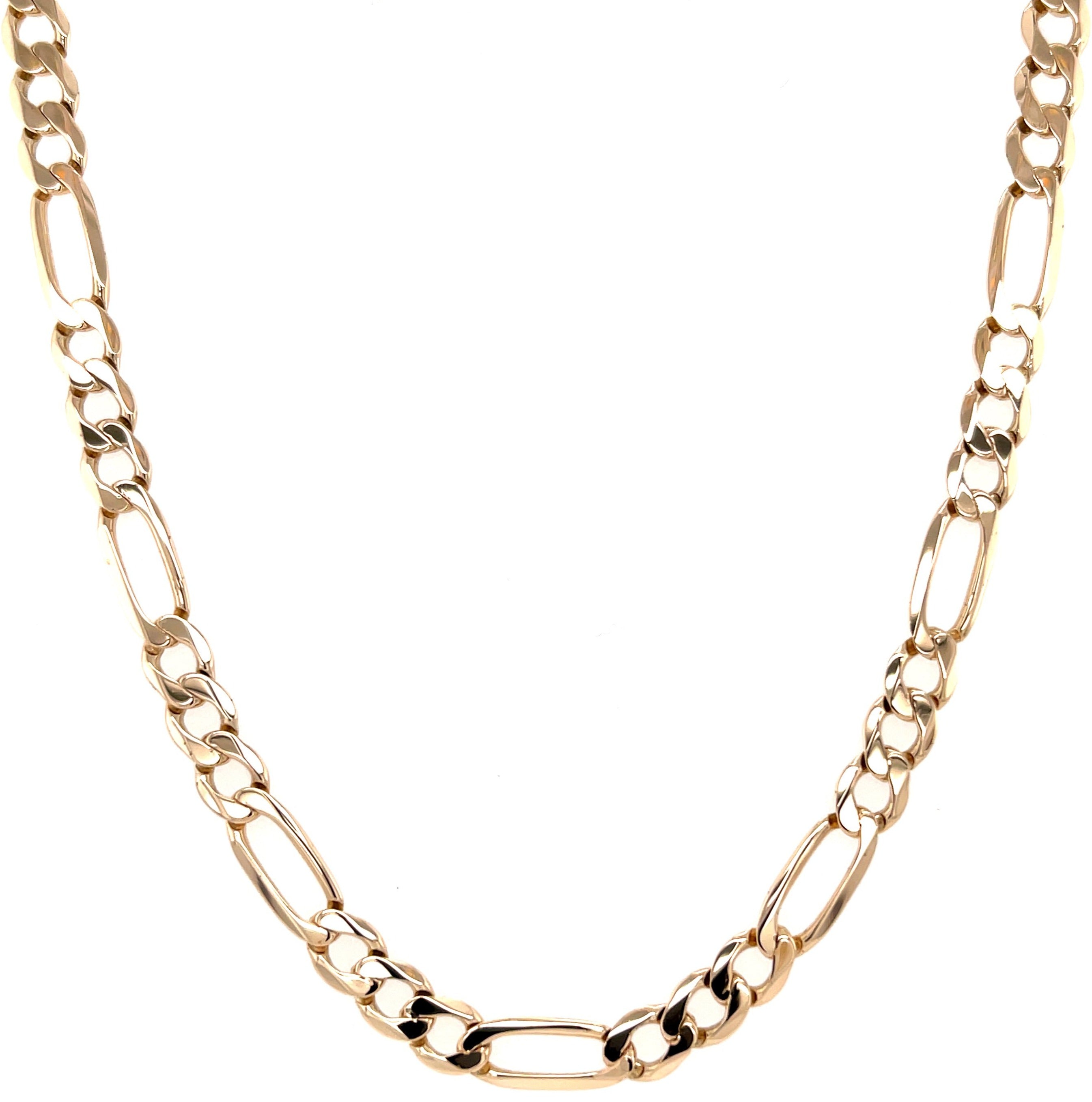 9ct Yellow Gold 21 Inch Classic Figaro Link Chain - 16.30g