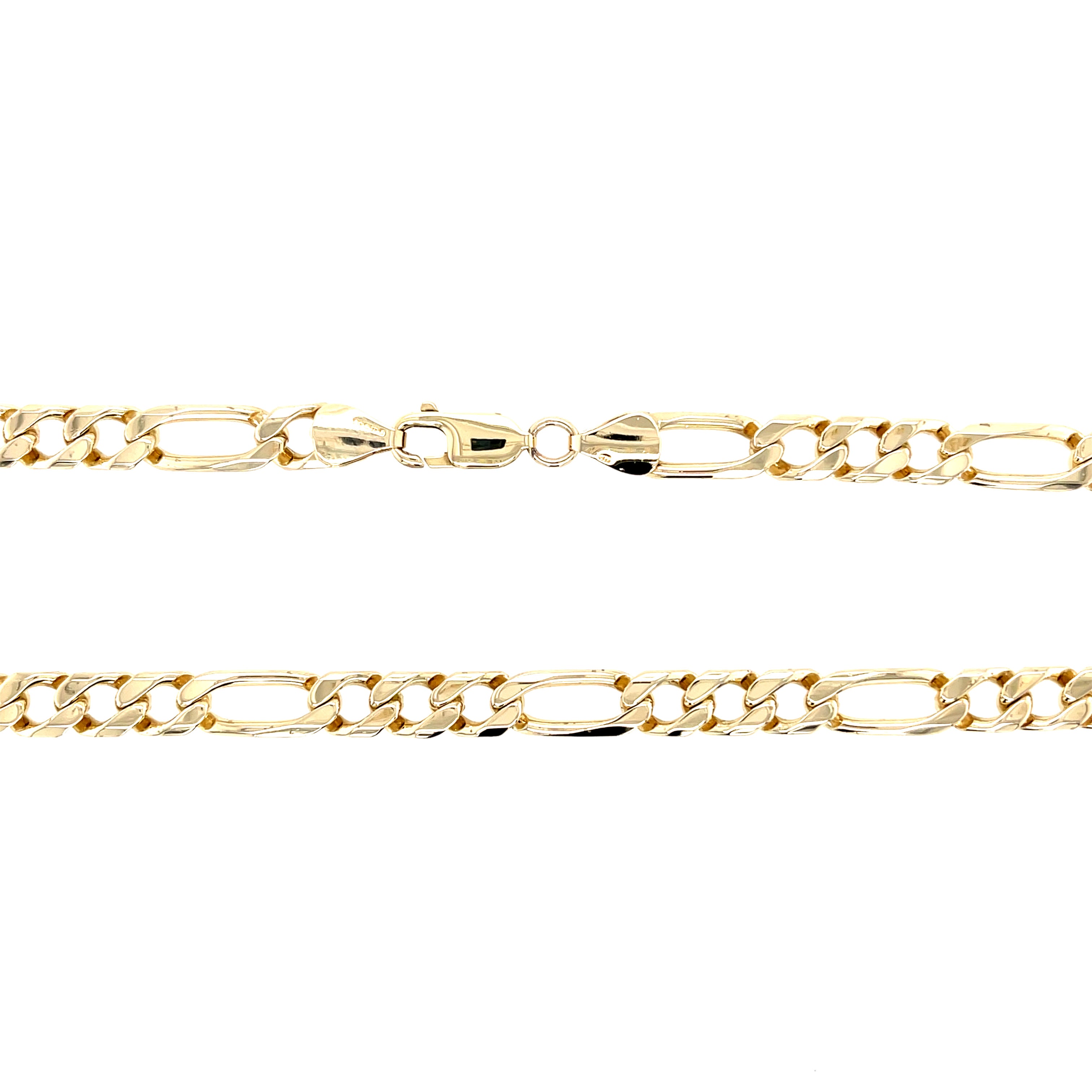 9ct Yellow Gold 20 Inch Classic Figaro Link Chain - 35.10g