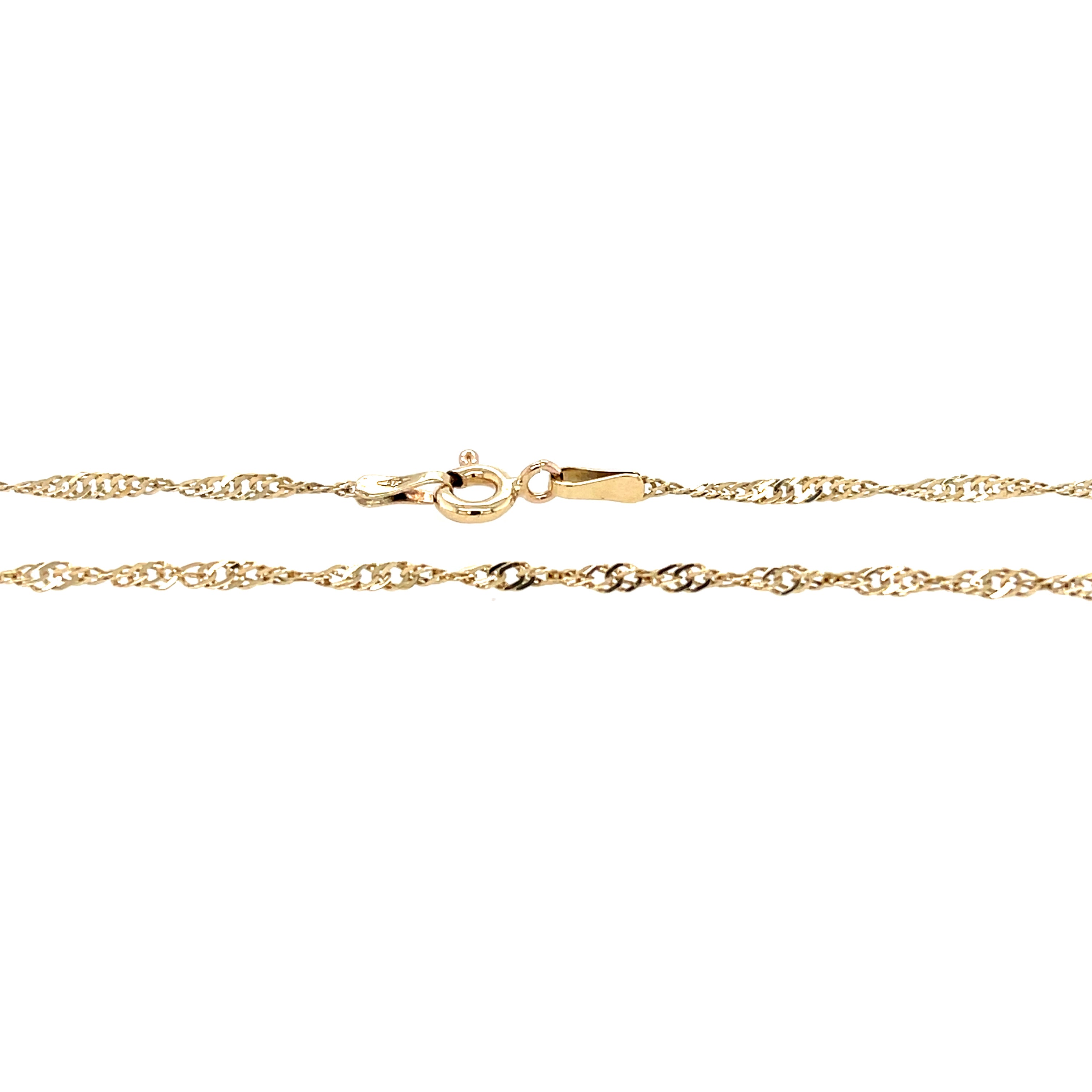 9ct Yellow Gold 18" Singapore Link Chain - 1.70g SOLD