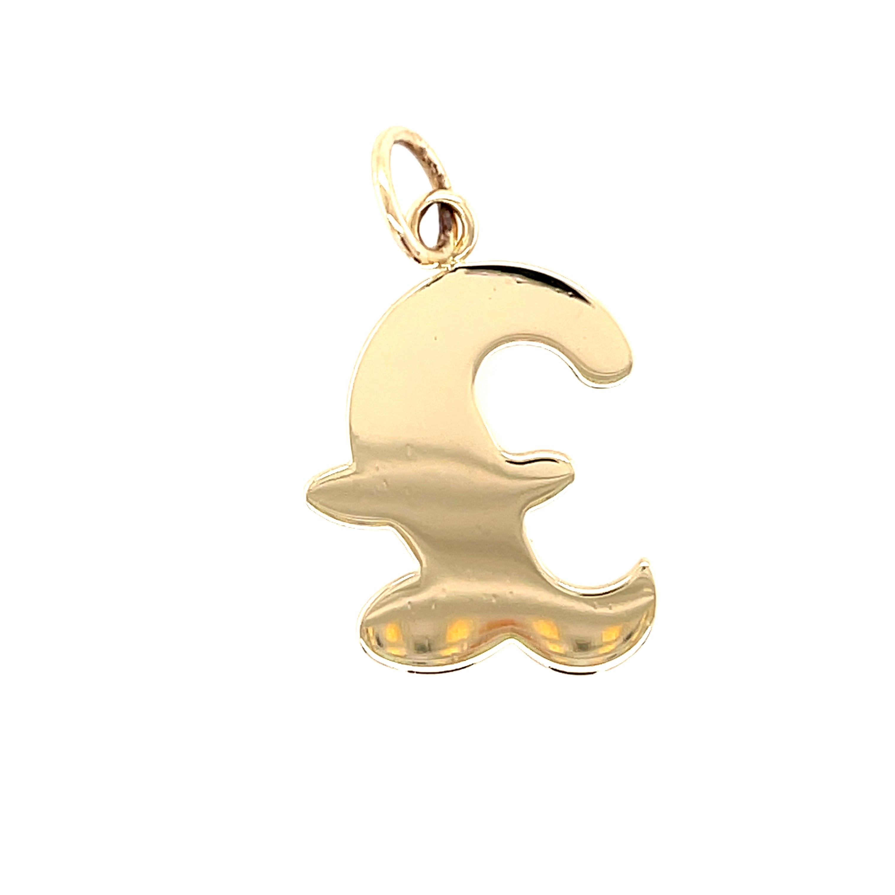 9ct Yellow Gold Novelty Pound Sign Pendant - 4.00g SOLD