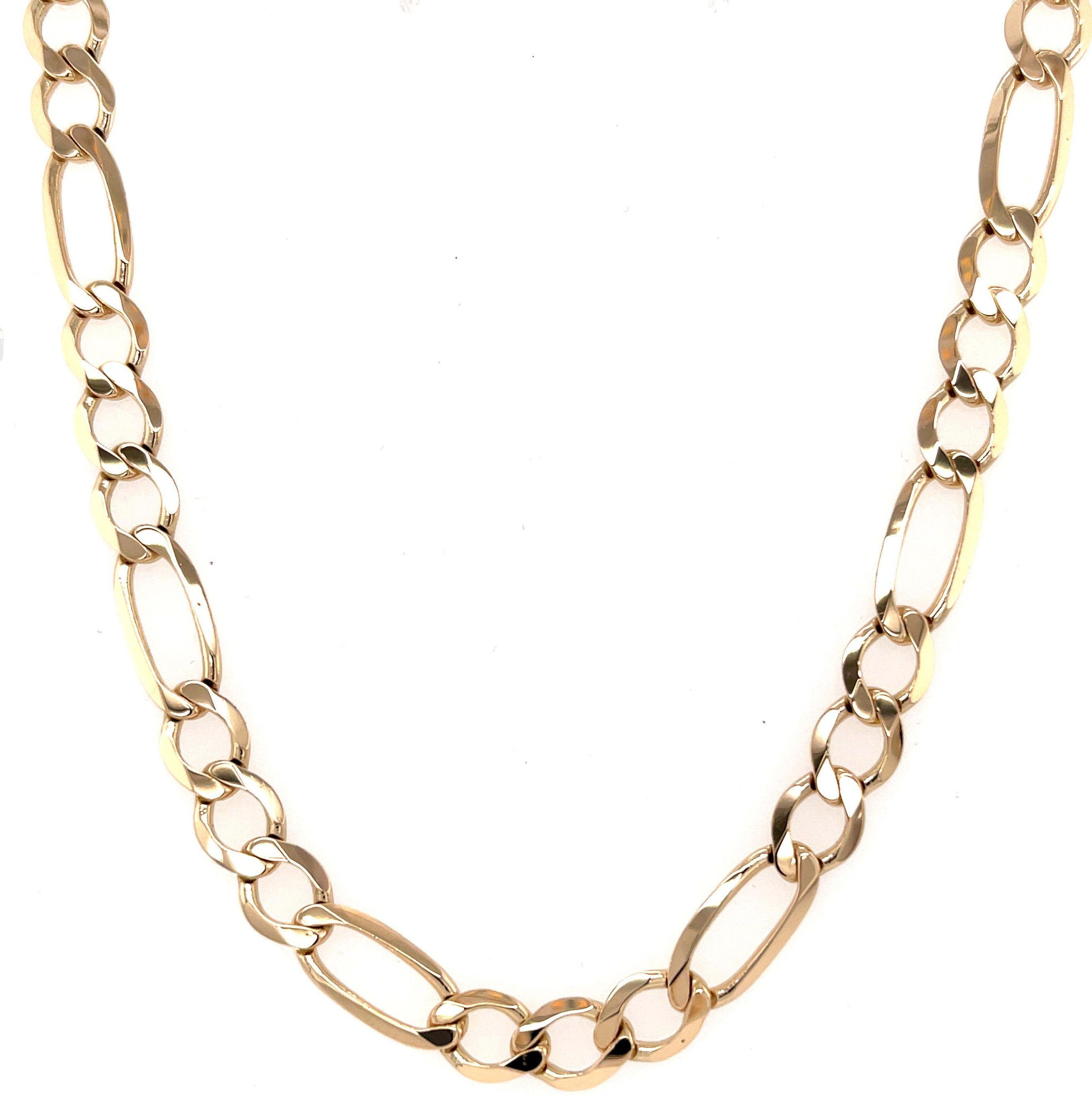 9ct Yellow Gold 20 Inch Classic Figaro Link Chain - 20.40g