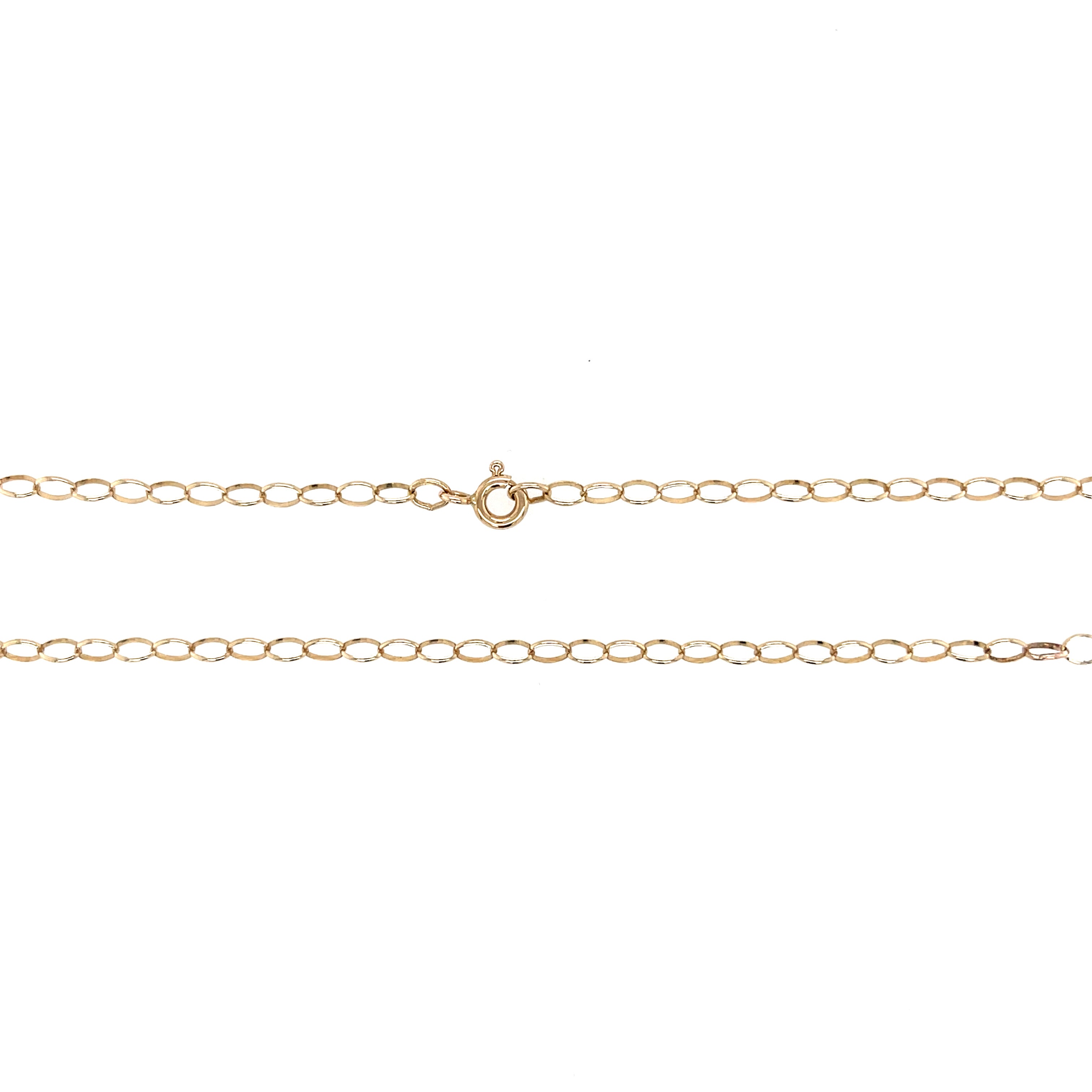 9ct Yellow Gold 18" Oval Belcher Link Chain - 2.20g SOLD