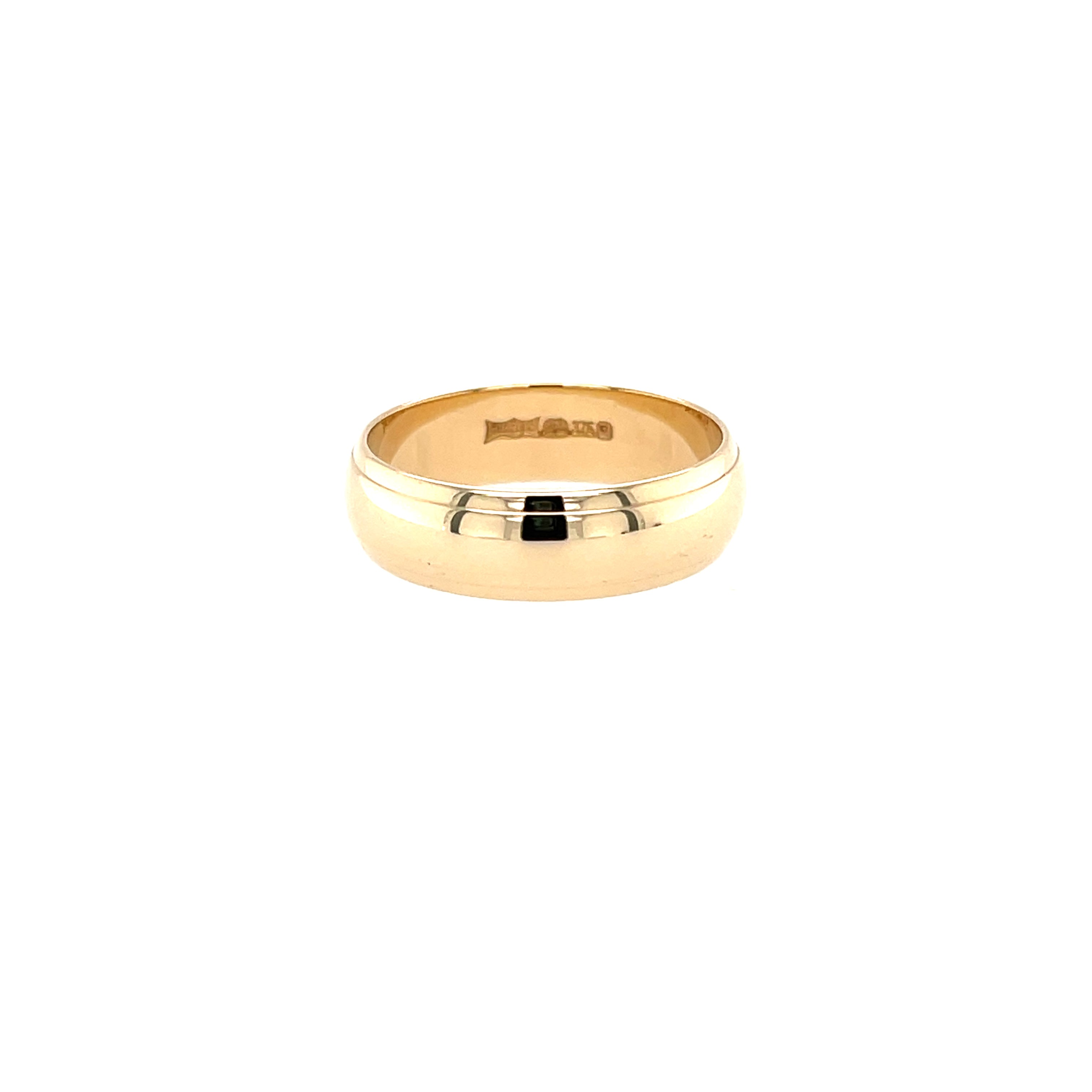 9ct Yellow Gold 5mm Wedding Band - Size L