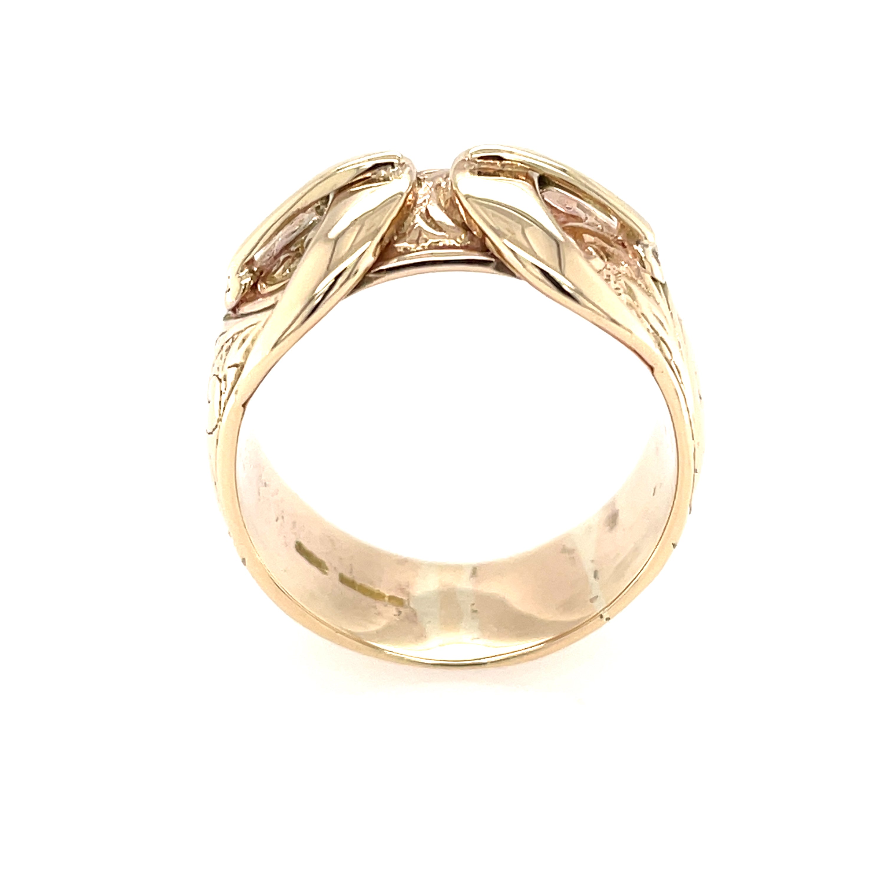 Yellow Gold Heavy Double Buckle Ring Size Z+3 SOLD