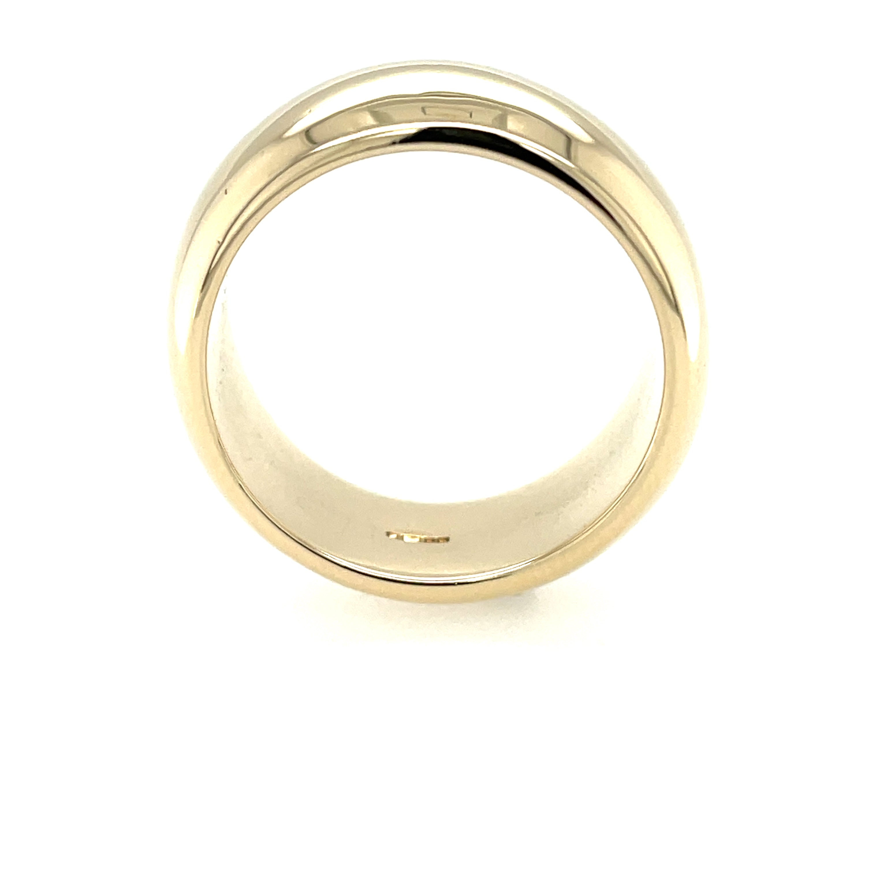 9ct Yellow Gold Heavy 11mm Plain Wedding Band Size Z+2 SOLD
