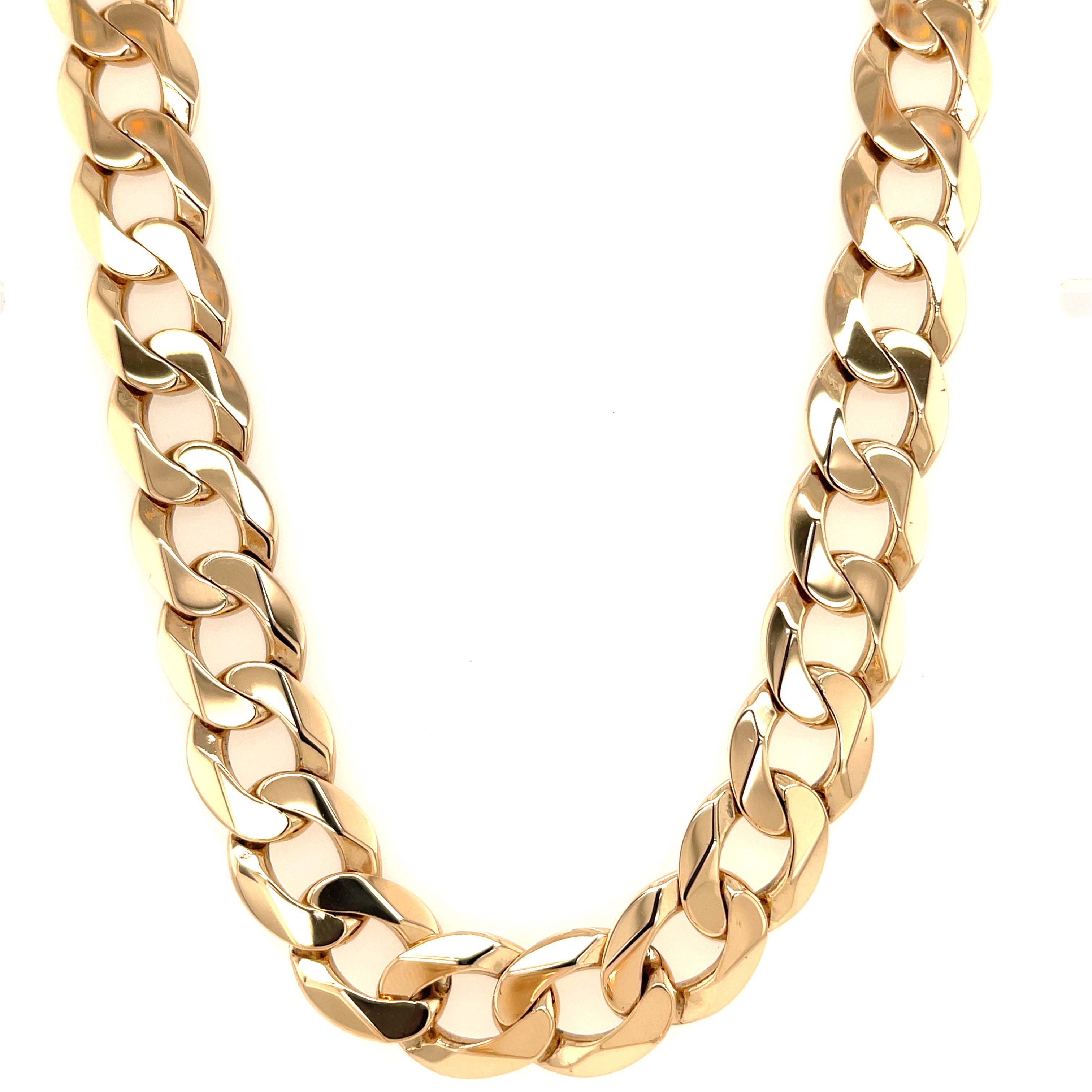 9ct Yellow Gold 22" Heavy 3 Ounce Curb Chain - 88.55g SOLD
