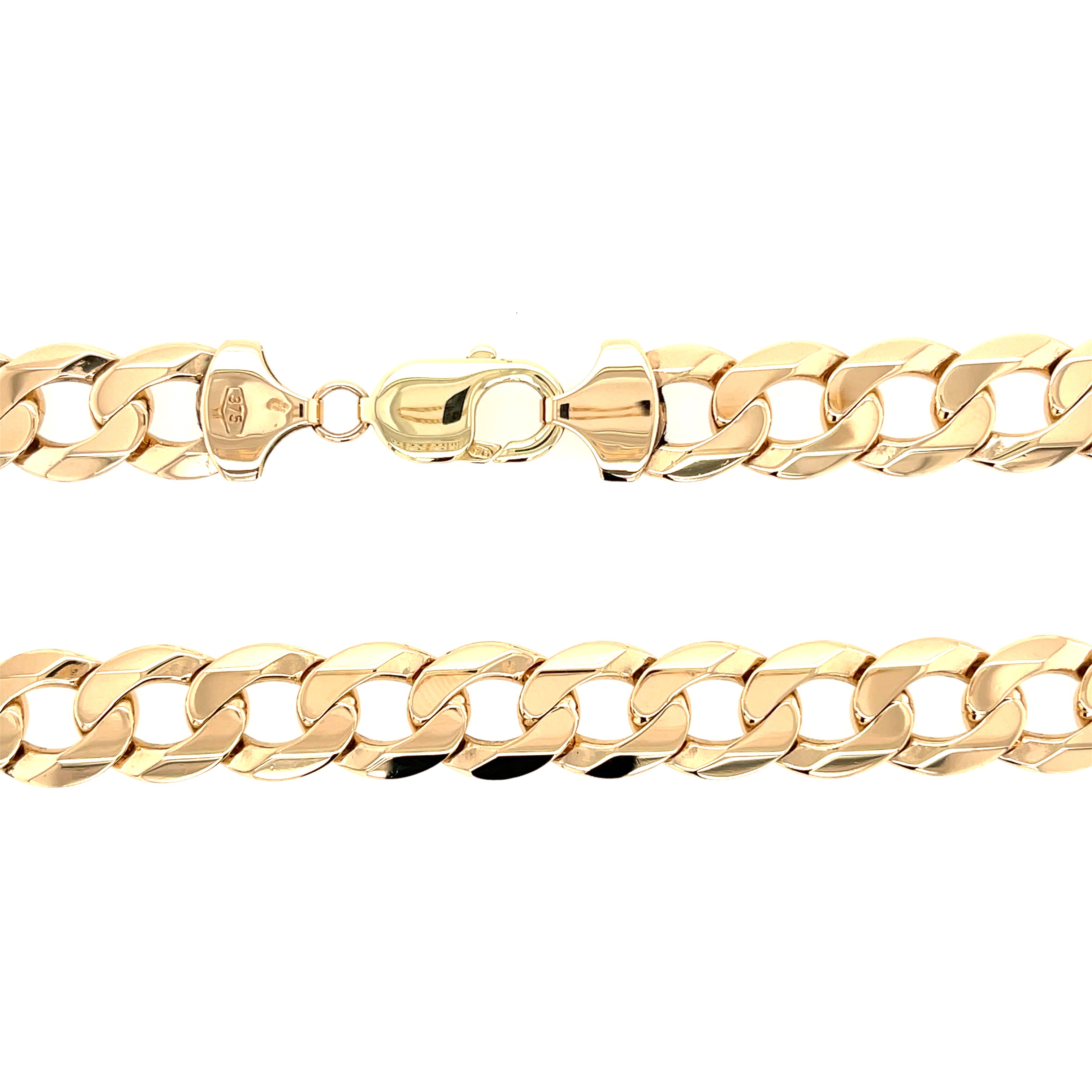 9ct Yellow Gold 22" Heavy 3 Ounce Curb Chain - 88.55g SOLD