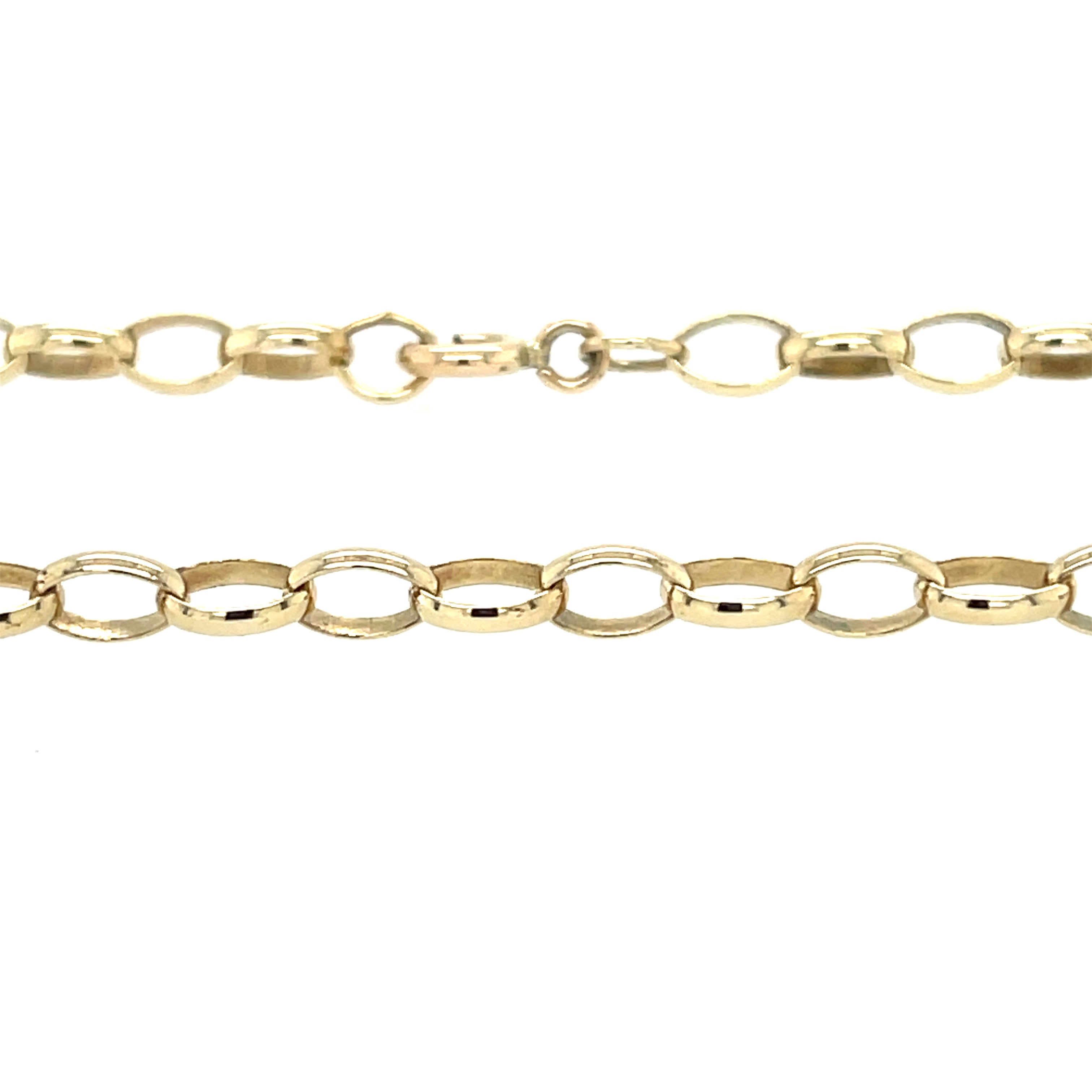 9ct Yellow Gold 20" Oval Belcher Link Chain 8.40g SOLD