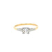 Antique 18ct Yellow Gold & Platinum 0.30ct Old Brilliant Cut Diamond Solitaire Engagement Ring Certified H VS